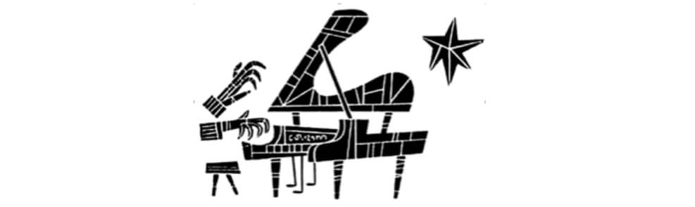 The illustrated piano motif from Nigel’s original website